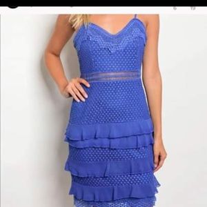 Gorgeous blue dress by the pink reef size Large